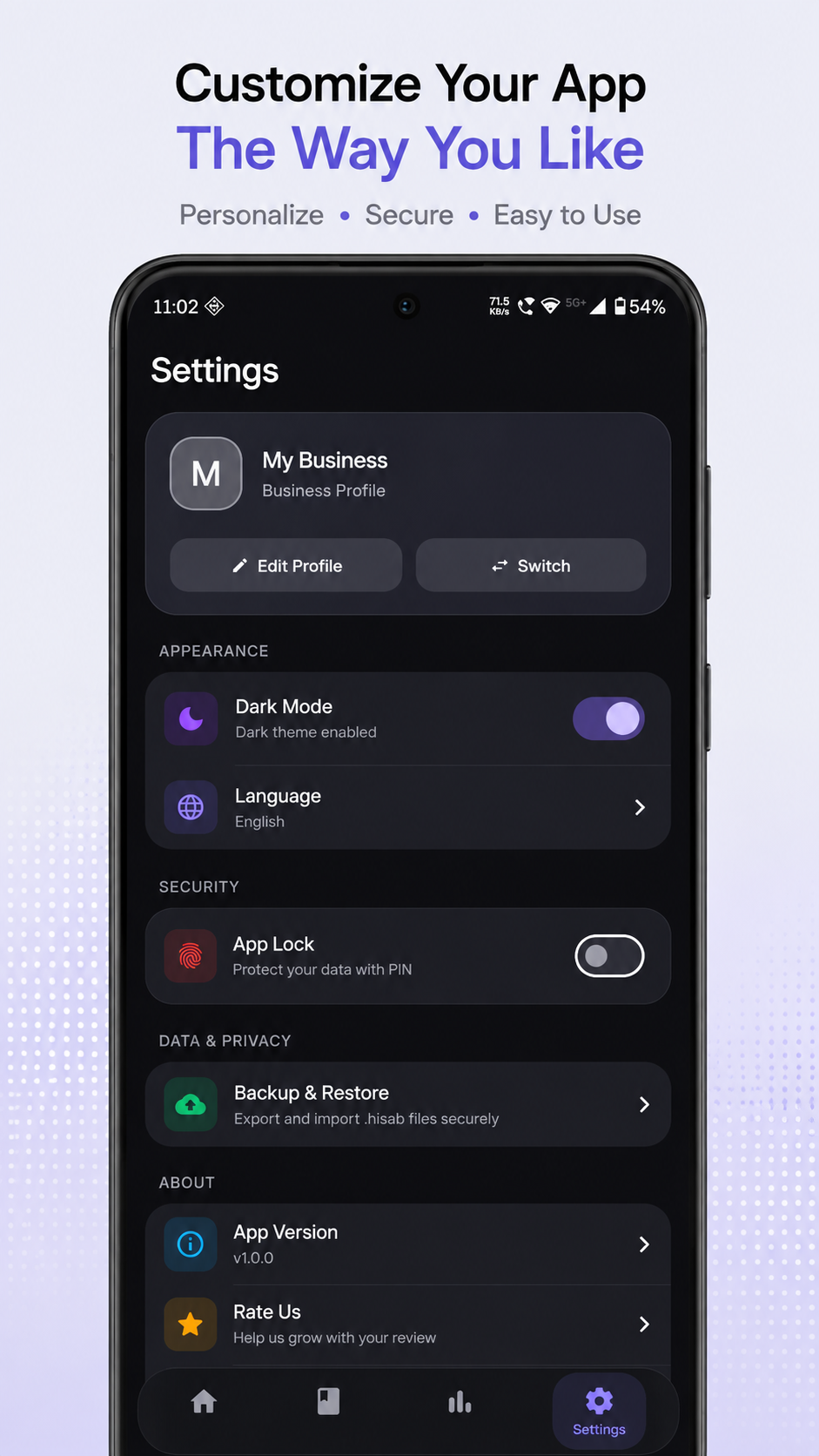 Settings Screen